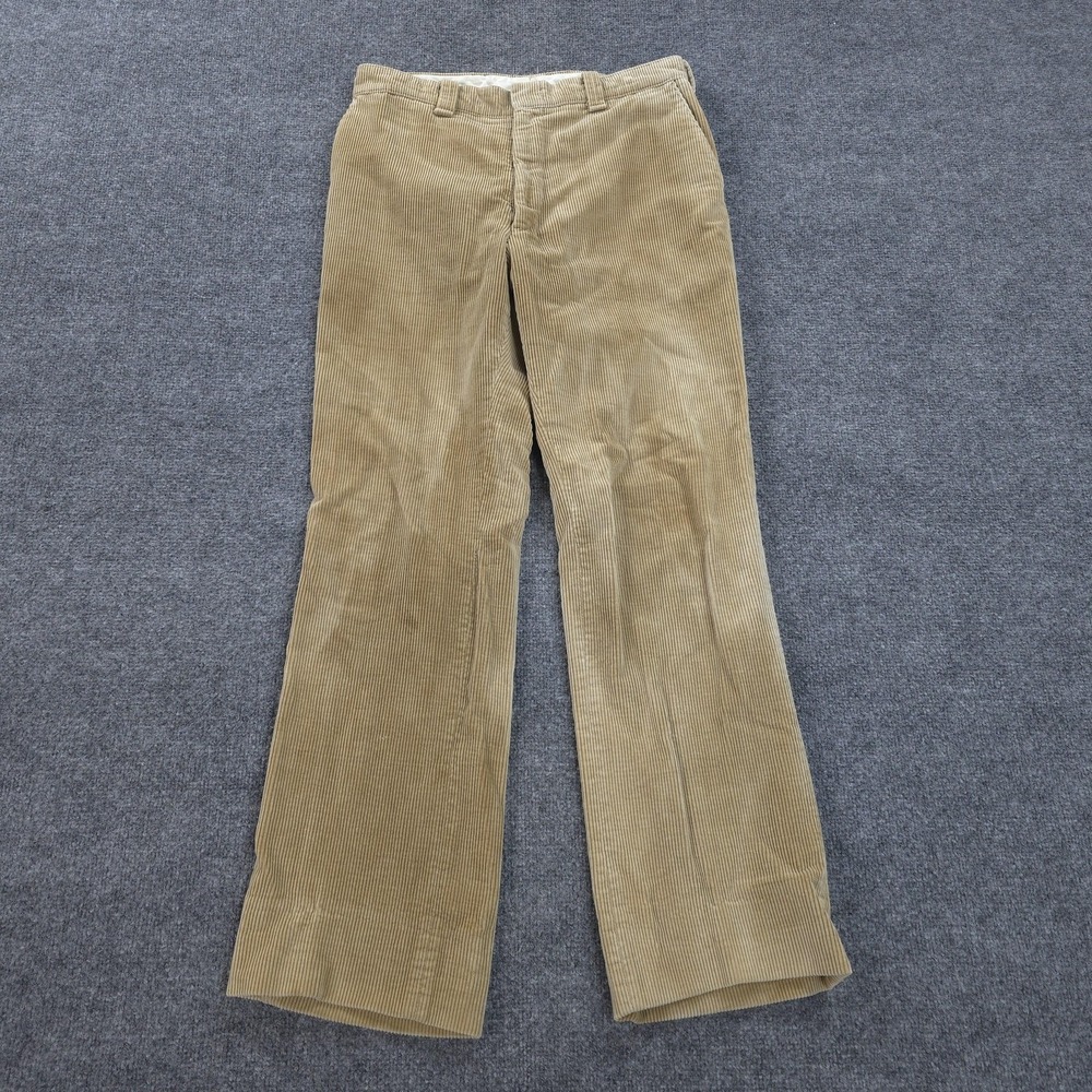 Vintage Woolrich Pants Mens 32x31 Beige Corduroy Dress Casual Classic 70s USA
